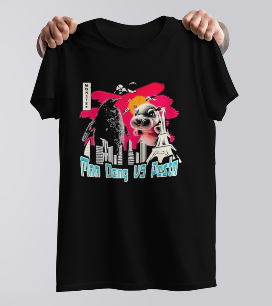 Monster Battle: Moo Deng Vs Pesto Showdown T-Shirt