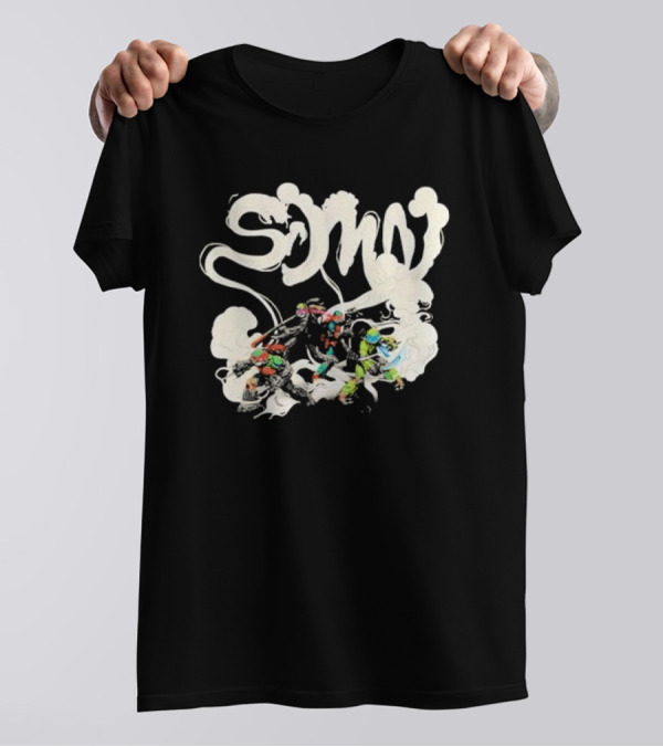 Sidemen Smoke Artistic Logo With Ninja Warrior T-Shirt