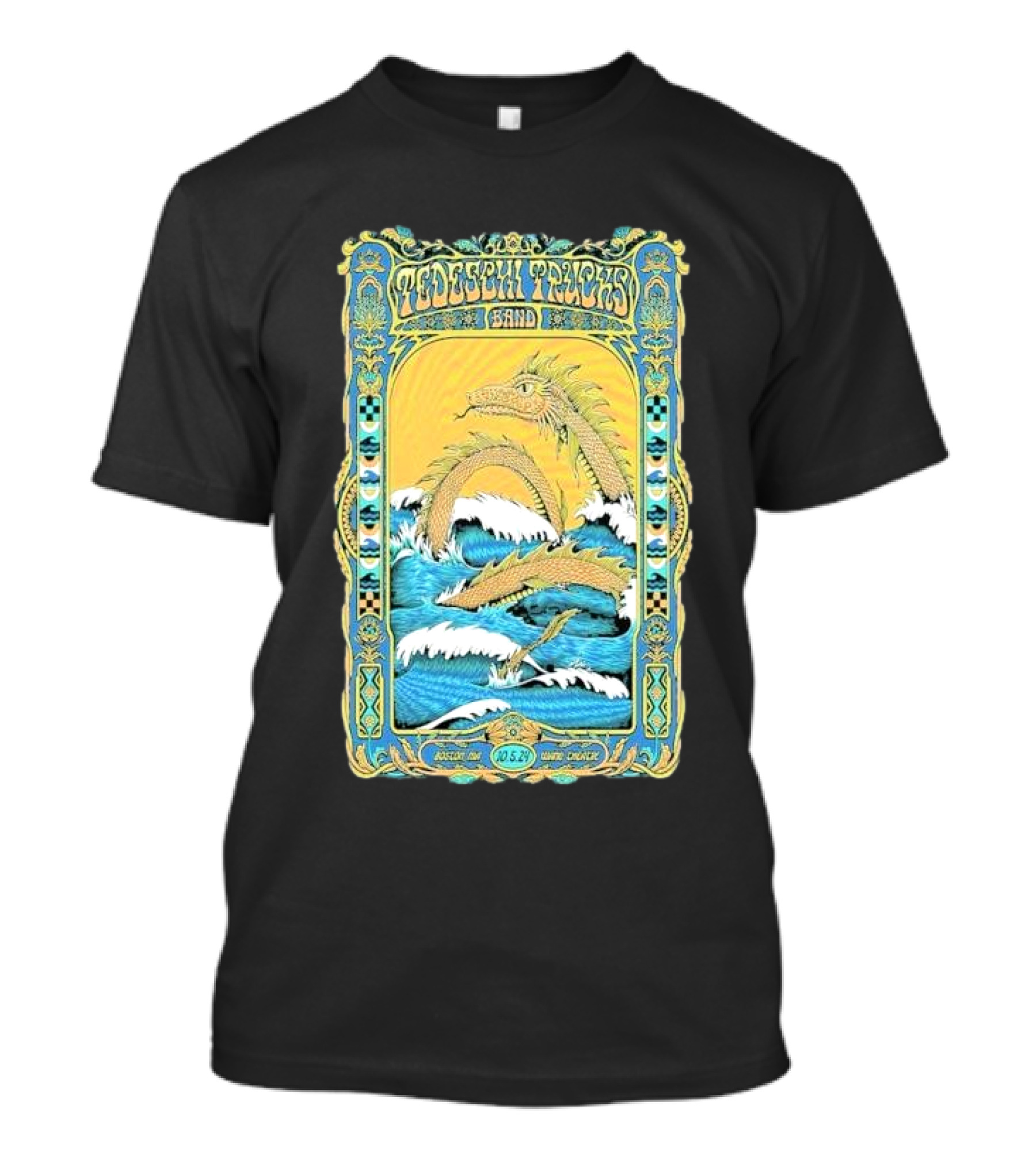 Tedeschi Trucks Band Oct 5 2024 Wang Theatre Boston Ma Mythical Dragon Sea T-Shirt