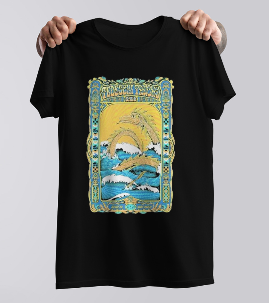 Tedeschi Trucks Band Oct 5 2024 Wang Theatre Boston Ma Mythical Dragon Sea T-Shirt