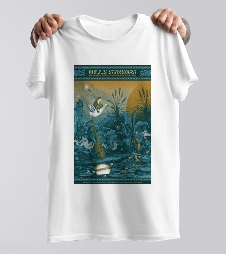 Billy Strings Concert Poster Oct 4 2024 Pine Knob Music Theatre Clarkston Michigan T-Shirt