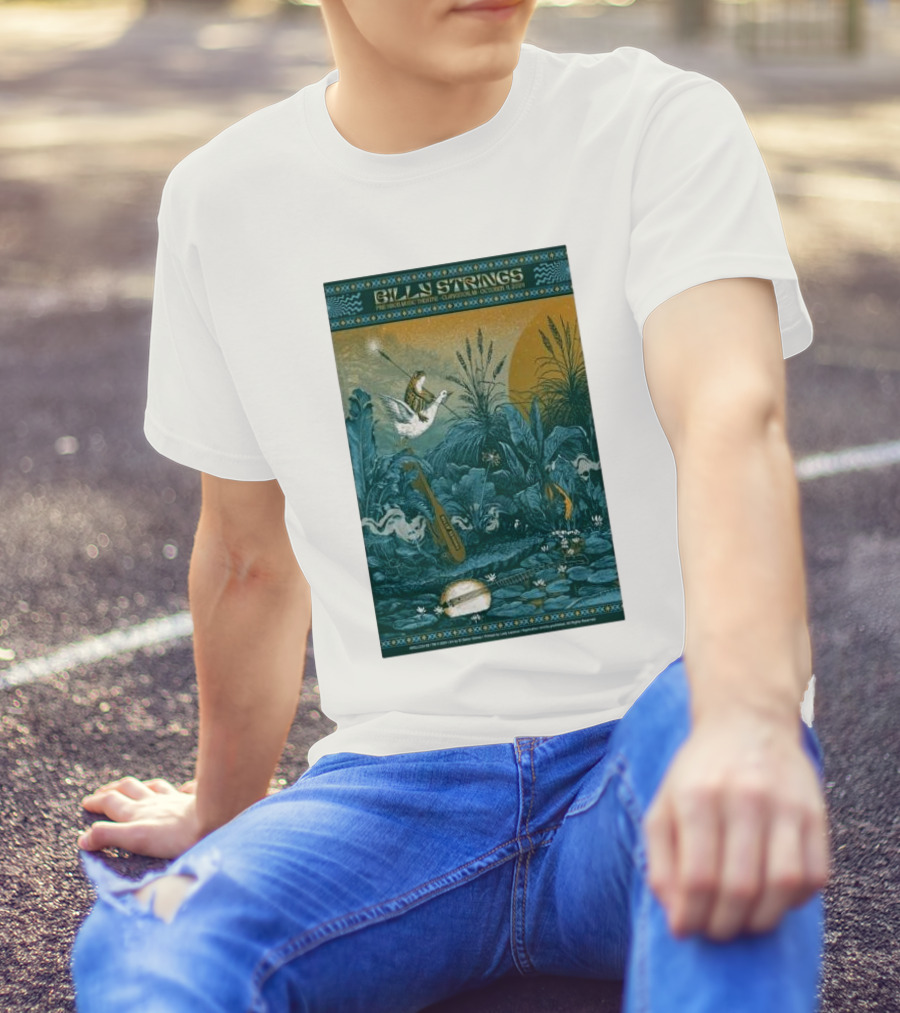 Billy Strings Concert Poster Oct 4 2024 Pine Knob Music Theatre Clarkston Michigan T-Shirt