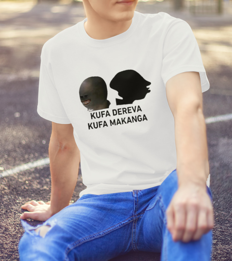 Kufa Dereva Kufa Makanga African Silhouette Humor T-Shirt