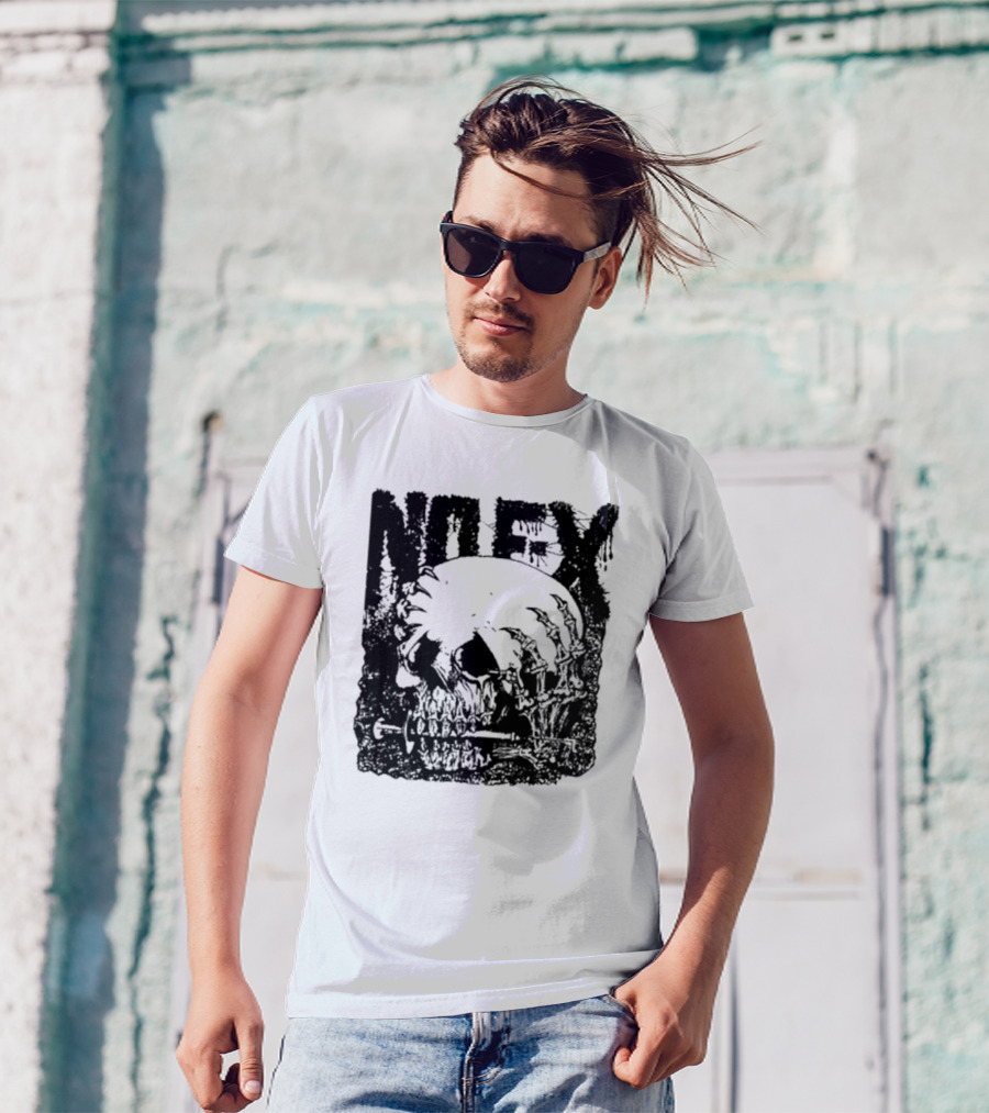 NOFX OG Skull With Skeleton Hand And Screwdriver T-Shirt
