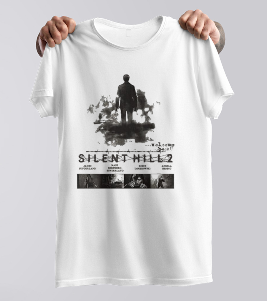 Silent Hill 2 Welcome To Silent Hill James Sunderland Maria Eddie Dombrowski Angela Orosco T-Shirt