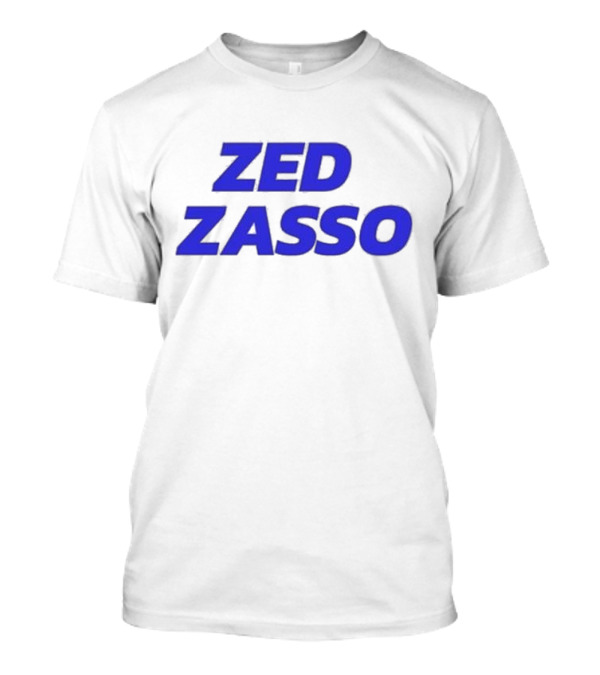 Zed Zasso Rachel Zegler Text Bold Blue Lettering T-Shirt