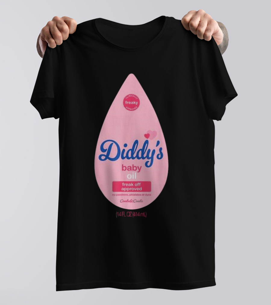 Diddy's Baby Oil Freaky Smooth Halloween Costume Bottle Label T-Shirt