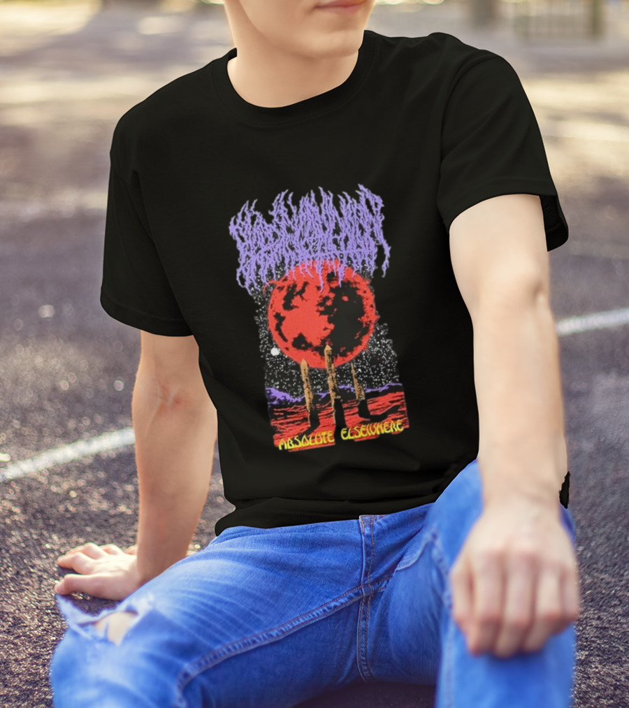 Blood Incantation Absolute Elsewhere All Life Is Temporary Moon And Cosmic Landscape T-Shirt