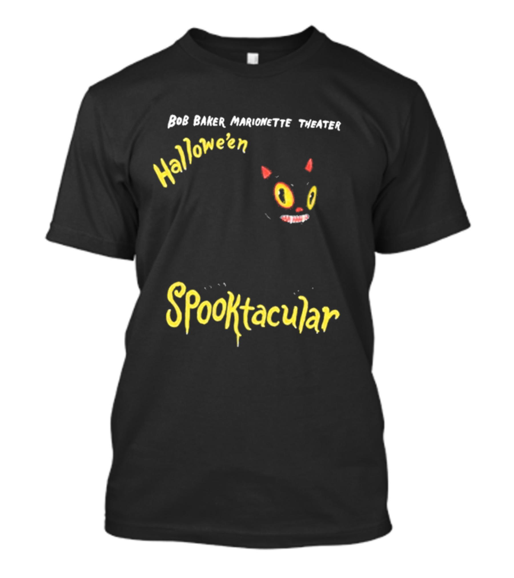 Bob Baker Marionette Theater Halloween Spooktacular Black Cat T-Shirt