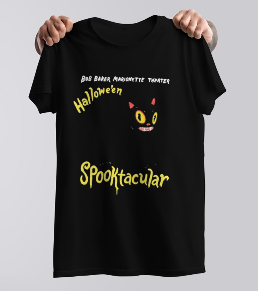 Bob Baker Marionette Theater Halloween Spooktacular Black Cat T-Shirt