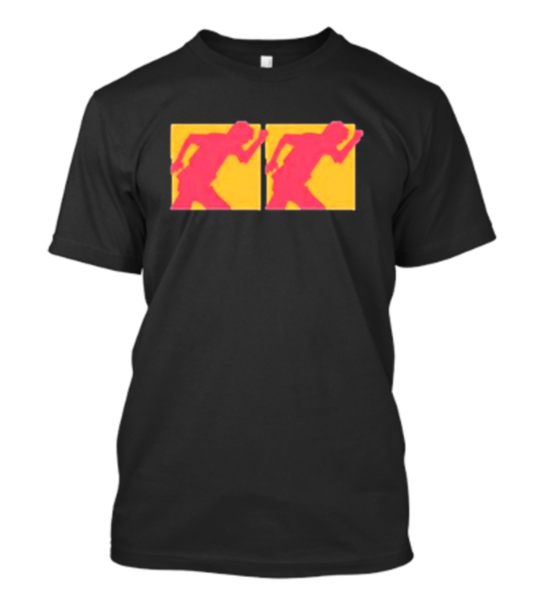 Breymer Running Up Hill Double Silhouette Yellow And Red T-Shirt