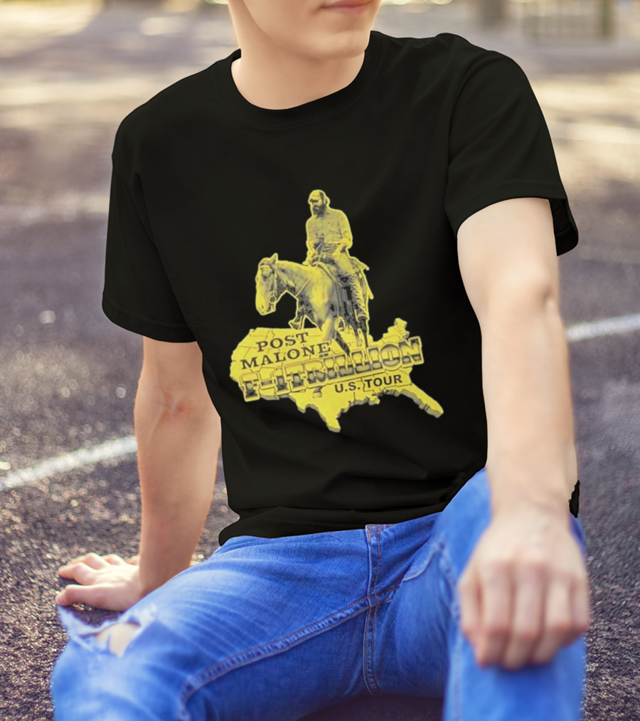 Post Malone F-1 Trillion U.S. Tour Map T-Shirt