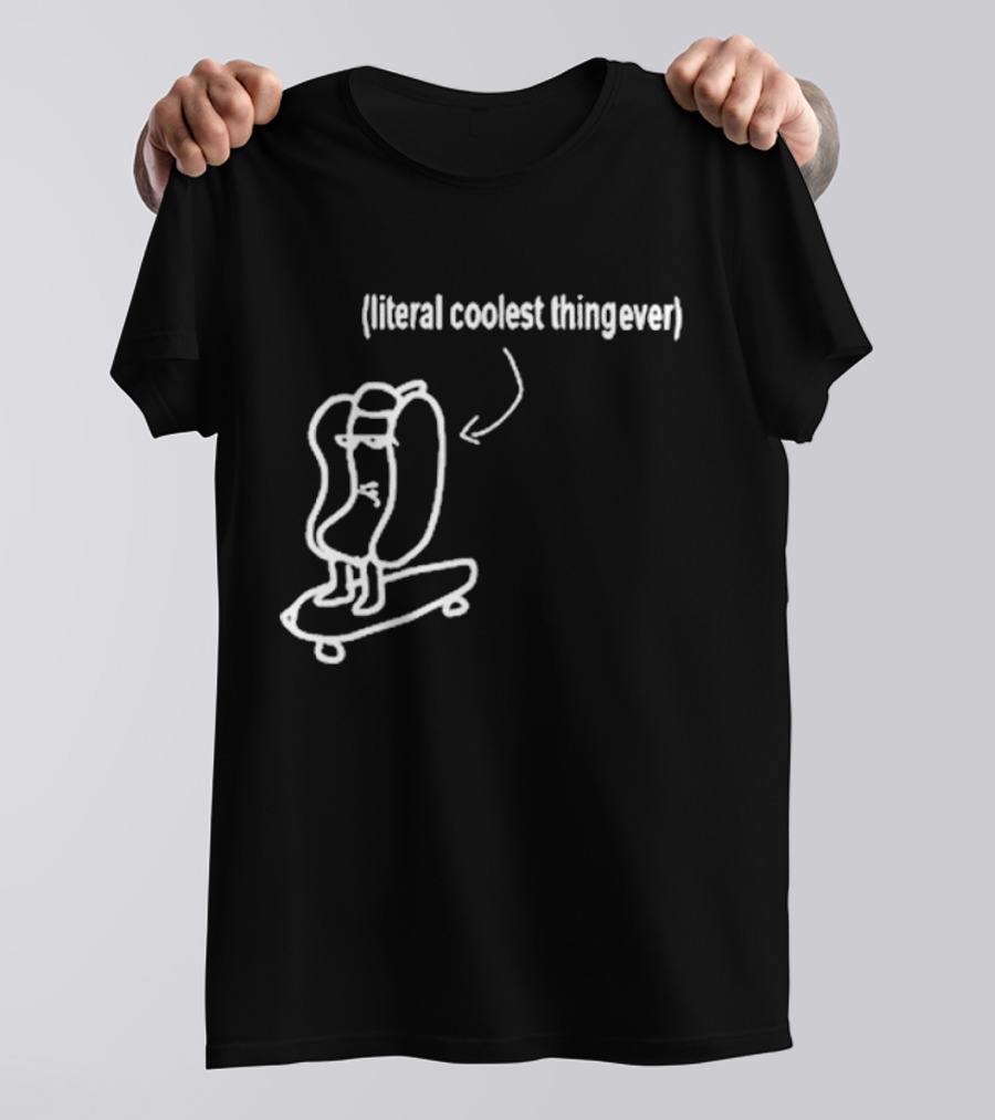 Fallenchungus Literal Coolest Thing Ever Skater Cartoon T-Shirt