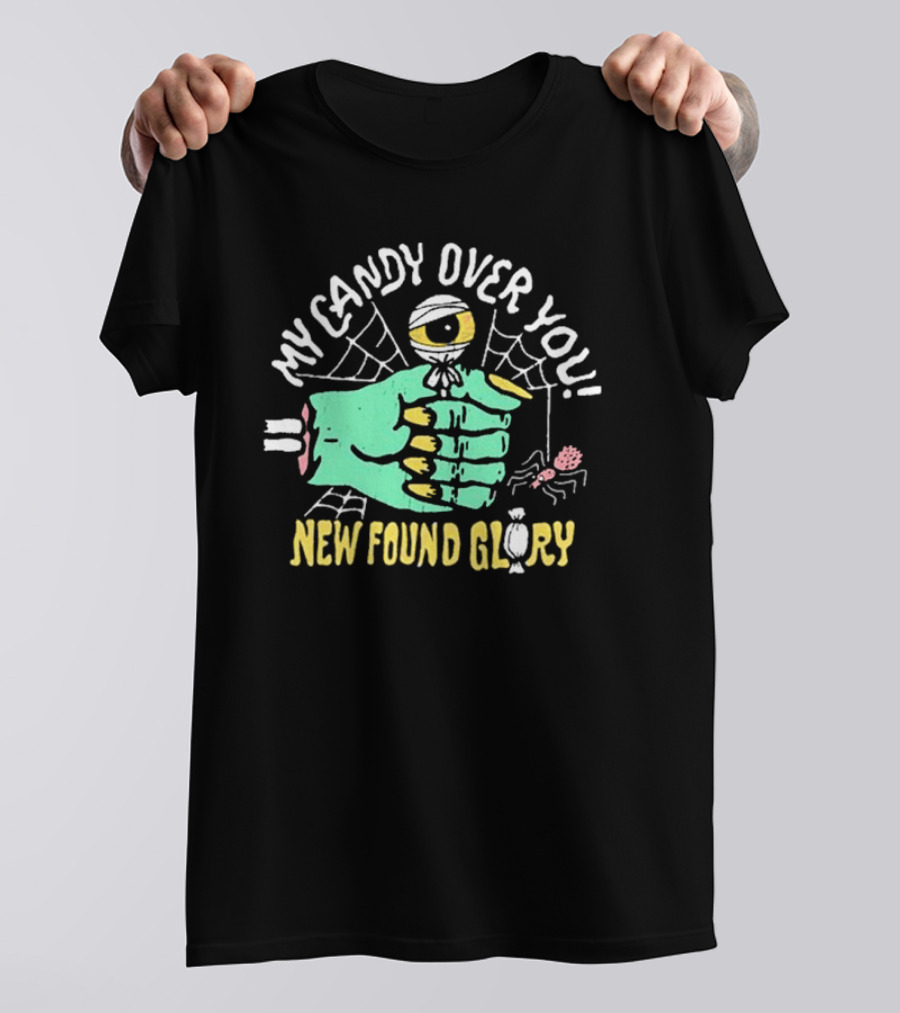 New Found Glory My Candy Over You Monster Hand And Spiderwebs T-Shirt