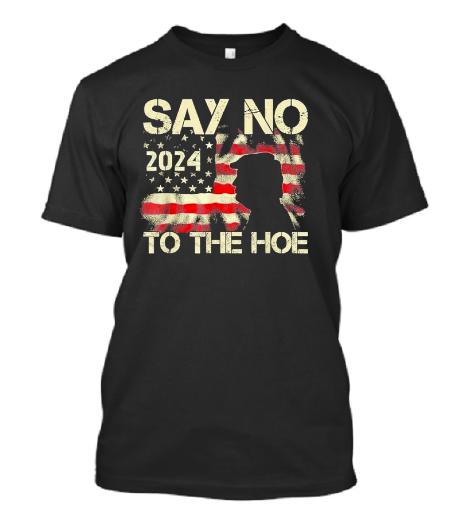 Say No To The Hoe 2024 USA Flag Trump T-Shirt