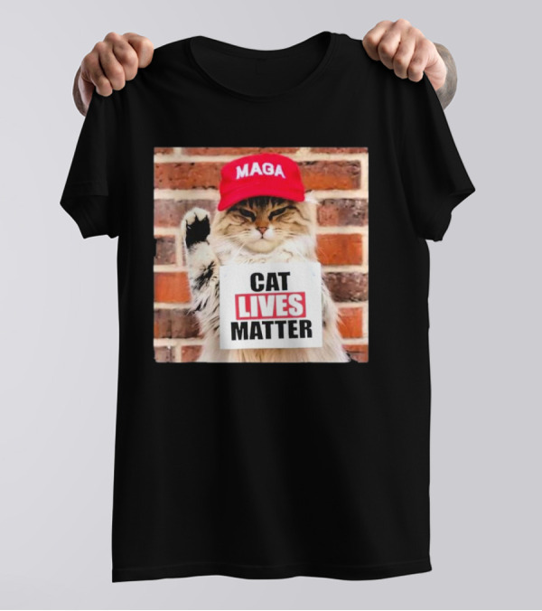 MAGA Cat Lives Matter Trump 2024 Make Cats Safe Again T-Shirt