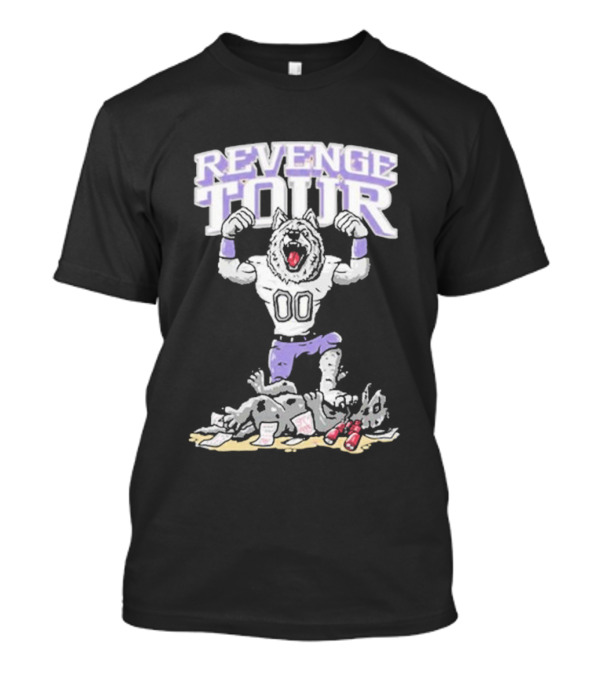 Revenge Tour Wolf Mascot Standing Over Defeated Opponent T-Shirt
