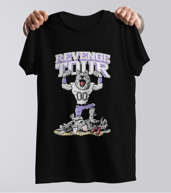 Revenge Tour Wolf Mascot Standing Over Defeated Opponent T-Shirt