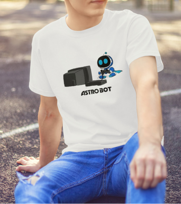 Astro Bot Game Console Retro Cartoon Gamer T-Shirt