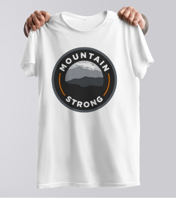 Mountain Strong 2024 Circular Mountain Landscape Badge T-Shirt