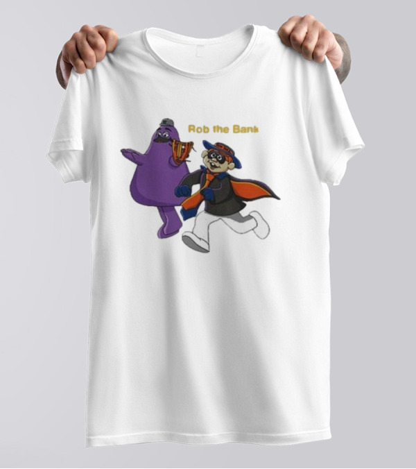 Rob The Bank New York With Masked Thief And Purple Sidekick T-Shirt