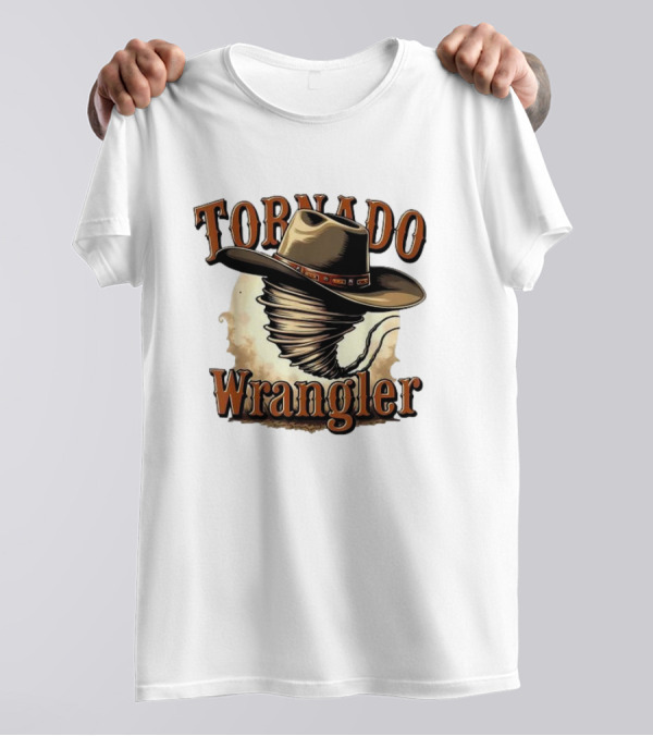 Tornado Wrangler Cowboy Hat Twister T-Shirt