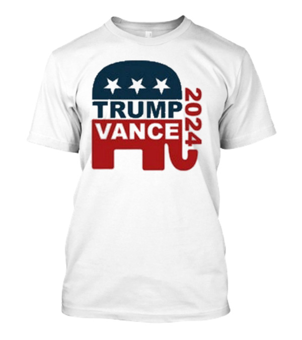 Trump Vance 2024 GOP Elephant Stars T-Shirt
