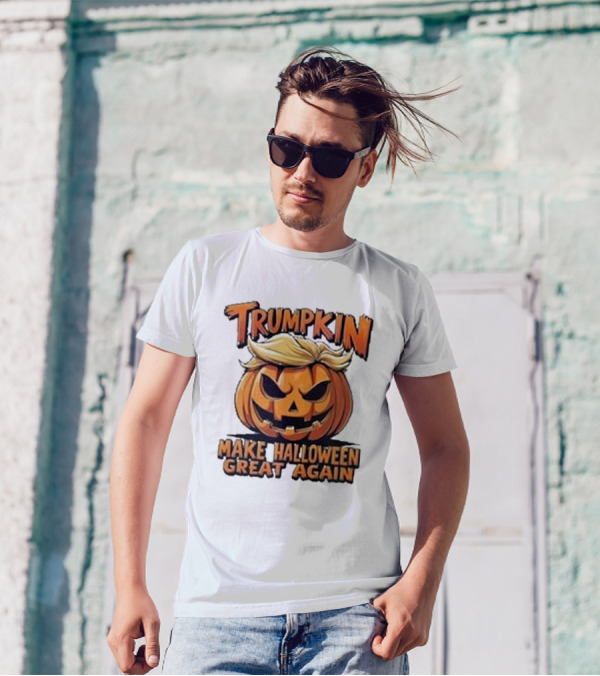Trumpkin Make Halloween Great Again Pumpkin Head With Hair T-Shirt