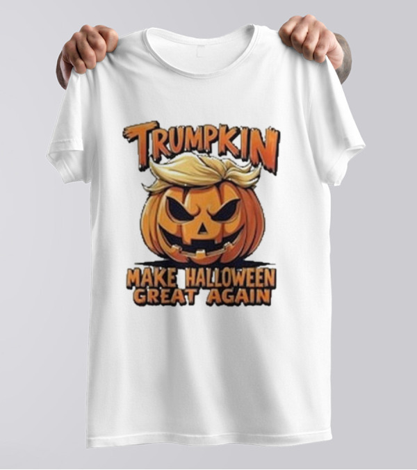Trumpkin Make Halloween Great Again Pumpkin Head With Hair T-Shirt