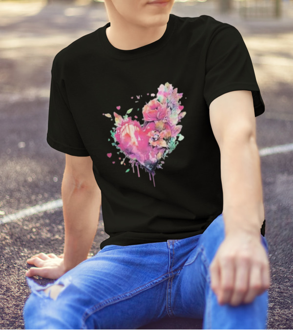 Alexander Stewart Bleeding Heart Floral T-Shirt