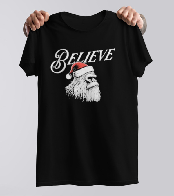 Believe Santa Sasquatch T-Shirt