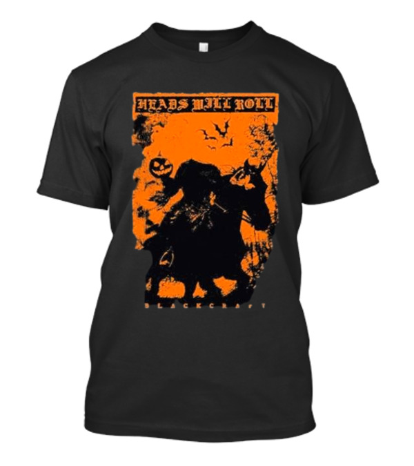 Blackcraft Heads Will Roll Pumpkin Halloween T-Shirt