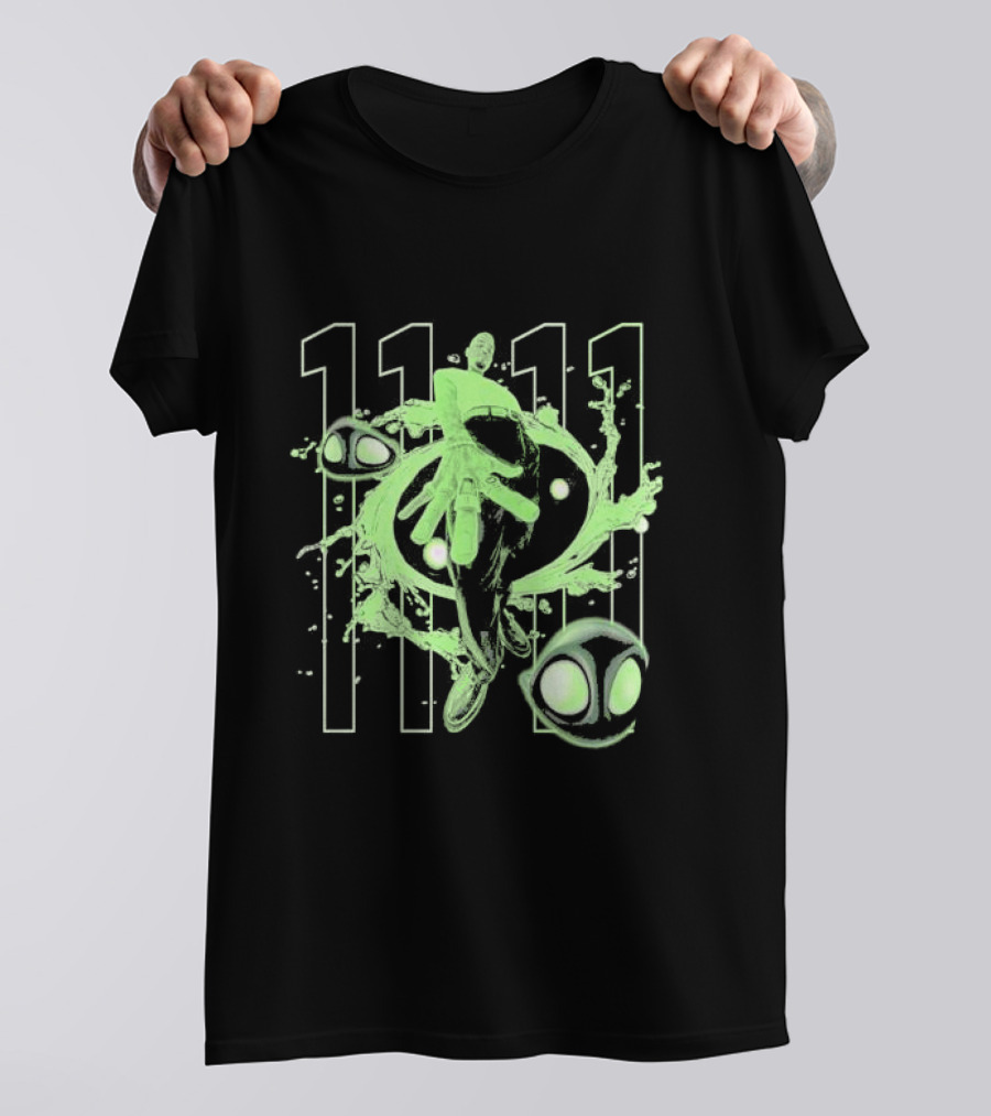 Chris Brown 11 11 Afterlife Neon Abstract Alien Elements T-Shirt