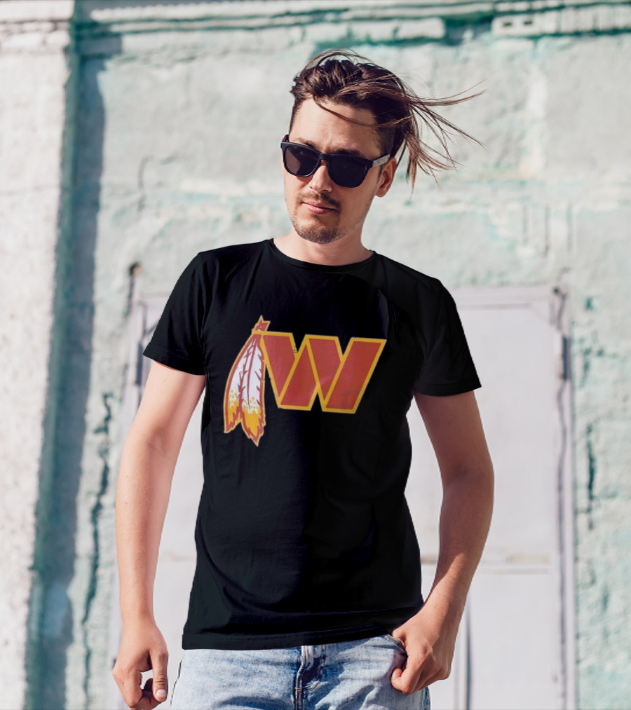 Dan W Quinn Washington Football Logo Icon W Feather T-Shirt