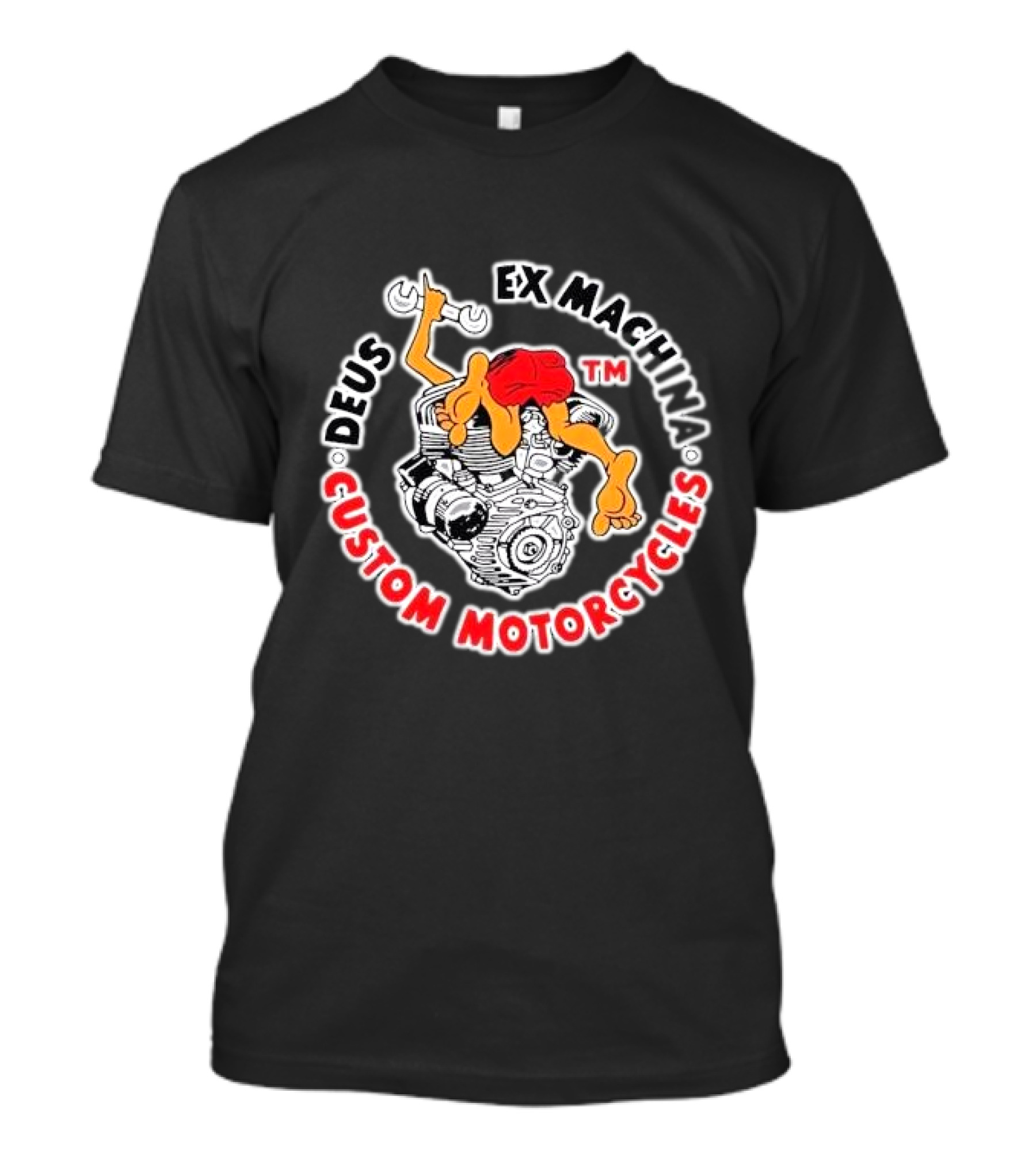 Deus Ex Machina Custom Motorcycles Wrench-Tongue Engine T-Shirt