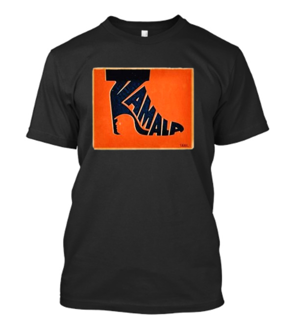 Gary Taxali Kamala Heel Orange Square T-Shirt