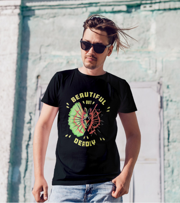 Jurassic Park 30th Anniversary Beautiful But Deadly Dilophosaurus T-Shirt