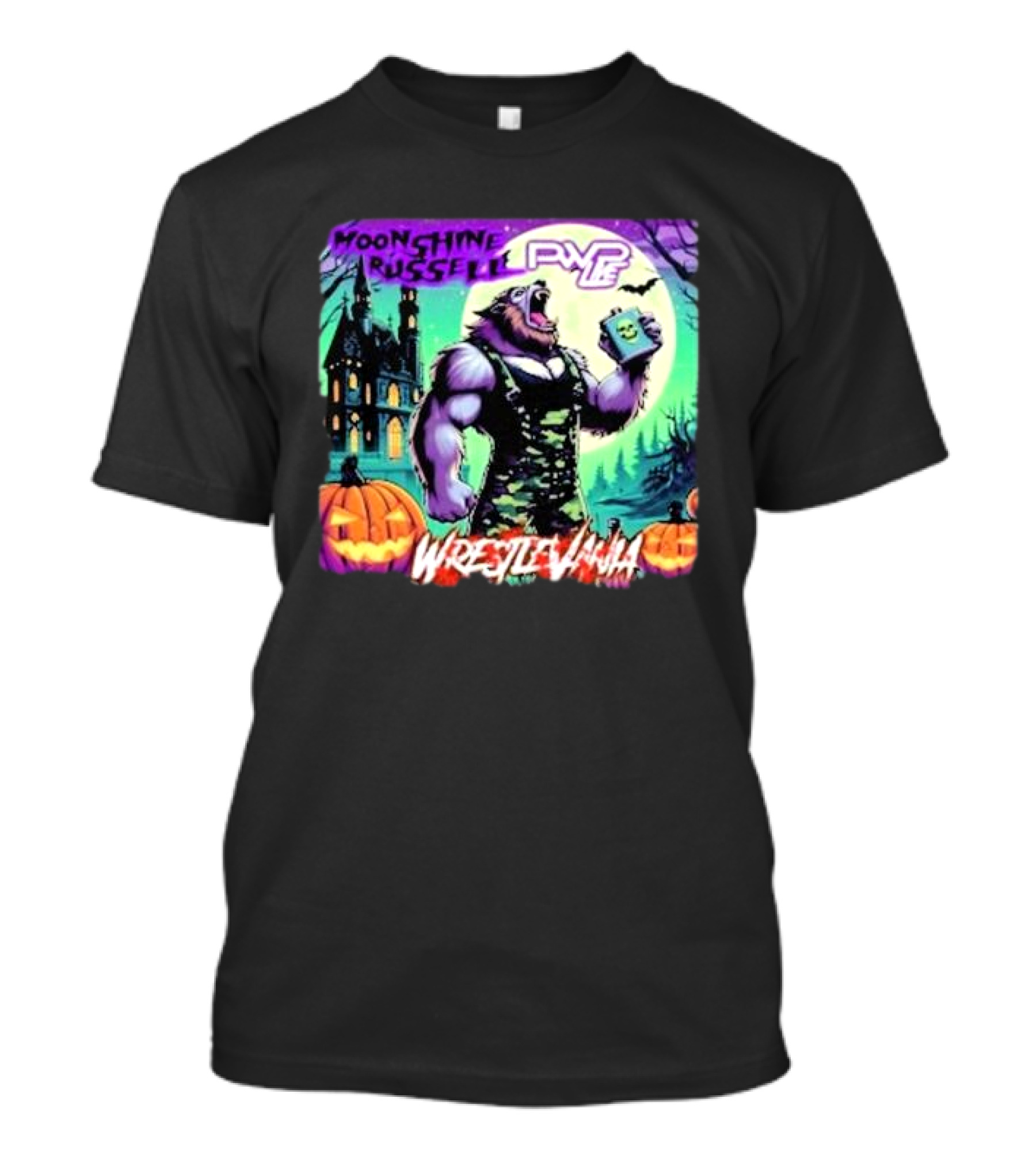 Moonshine Russell PVP Wrestlemania Halloween Scene T-Shirt