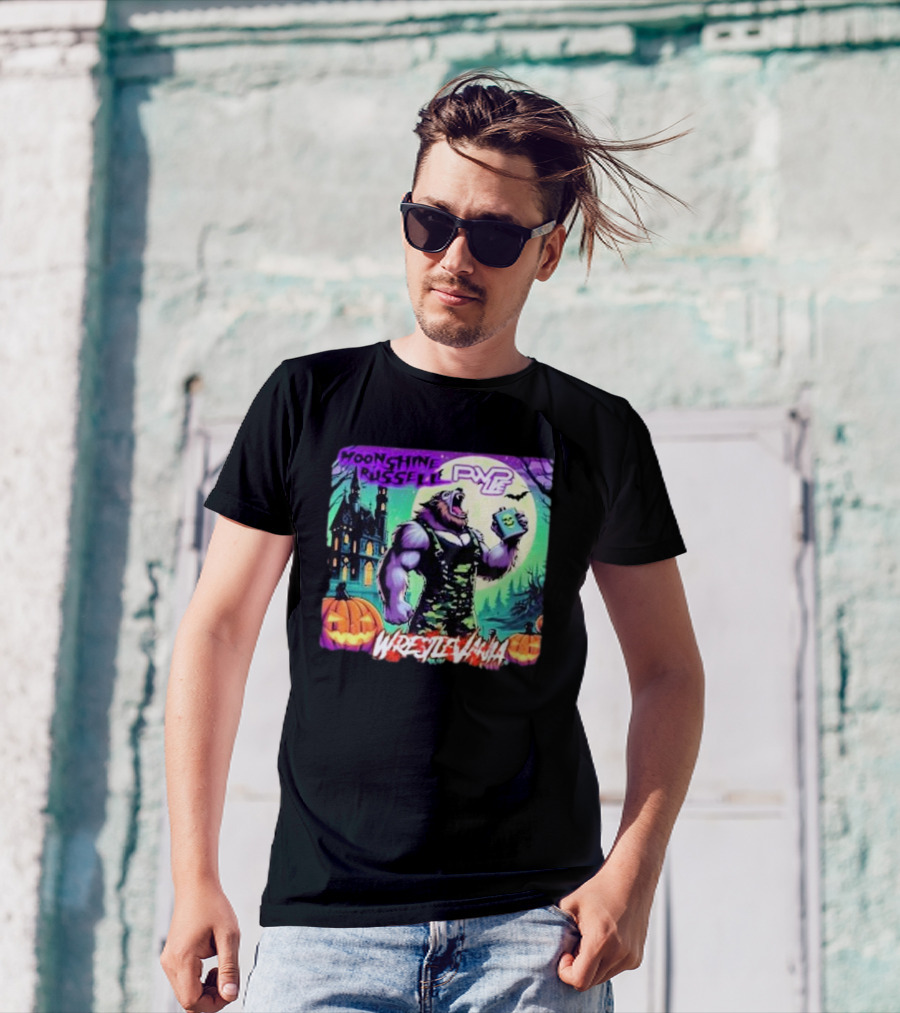 Moonshine Russell PVP Wrestlemania Halloween Scene T-Shirt
