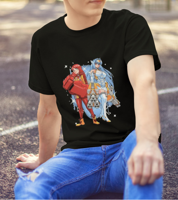 Space Journey Coinbox Anime Duo With Armor And Weapons T-Shirt