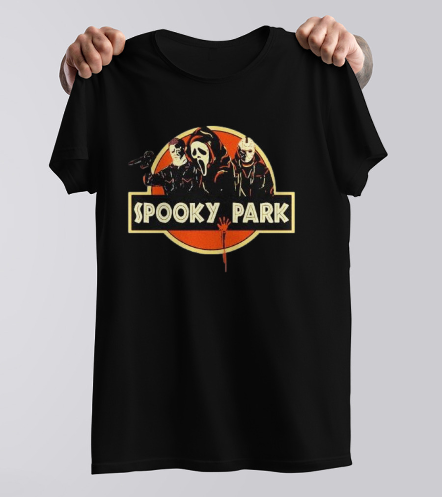 Spooky Park Halloween Scary Horror Masked Characters T-Shirt