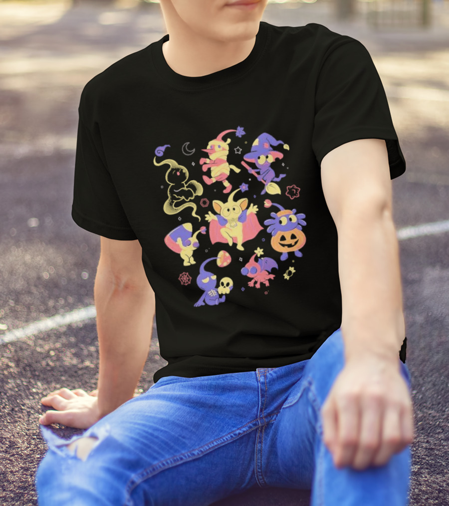Spooky Sprouts Lia Plume Halloween Creatures And Costumes T-Shirt