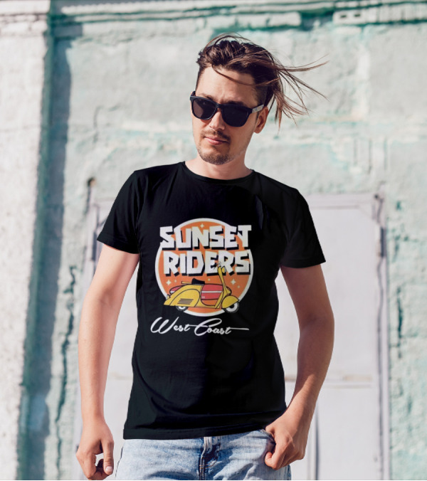 Sunset Riders West Coast Retro Scooter T-Shirt