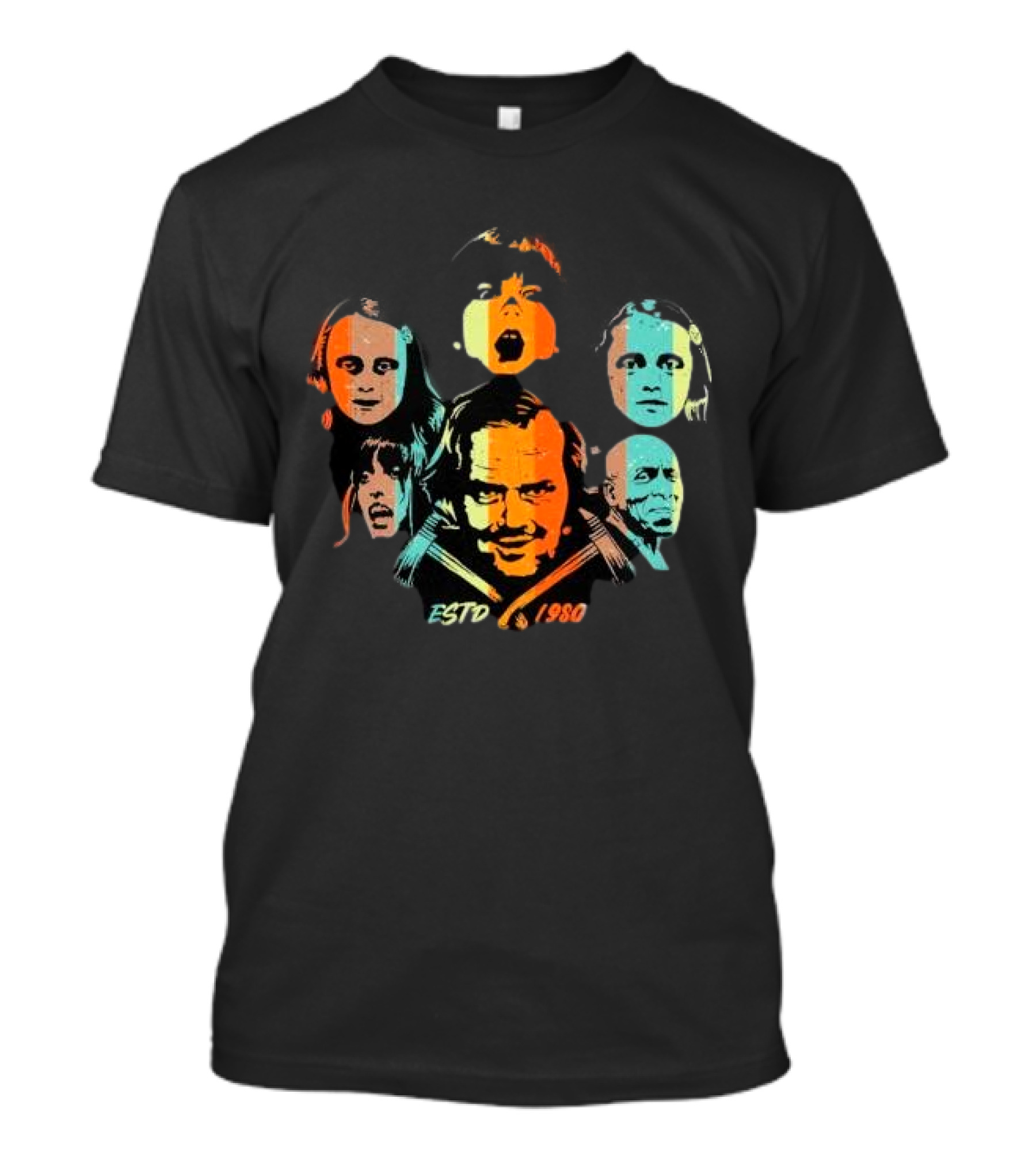 Estd 1980 The Shining Jack Horror Kubtick Twins Wendy Vintage Faces T-Shirt
