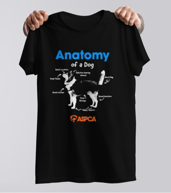 Anatomy Of A Dog ASPCA Snack Locators Treat Storage Mood Flag Speed Boosters T-Shirt