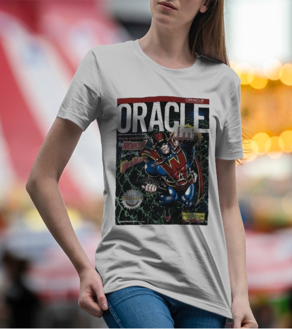 Oracle Web Master Superhero Saving The World Web Solution Foundation权威的管理者 T-Shirt
