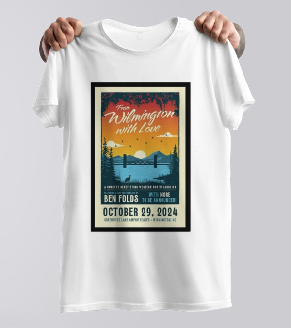 Ben Folds Live Concert At Greenfield Lake Amphitheater Wilmington October 29 T-Shirt