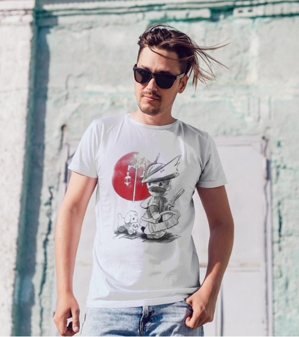 Consciousness Is A Lake Herry Johnson Hunter And Dog In Red Circle With Lanterns T-Shirt