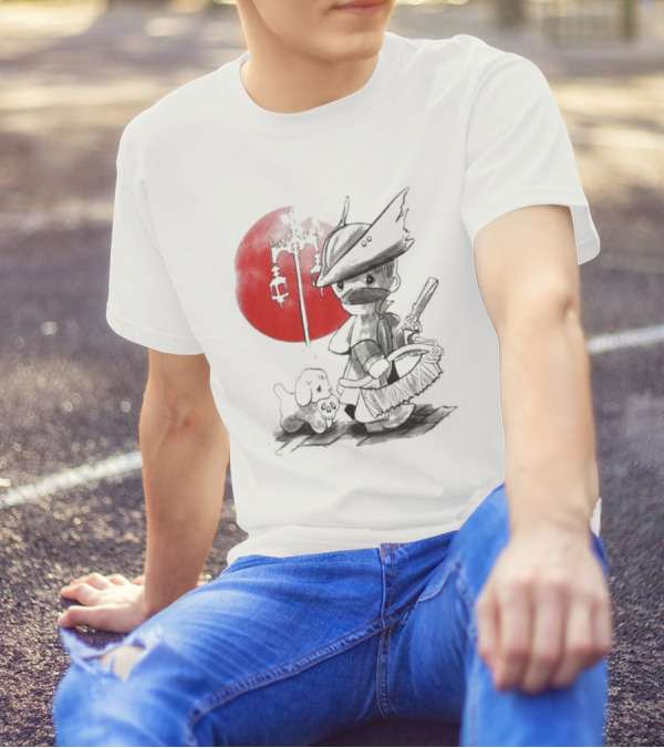 Consciousness Is A Lake Herry Johnson Hunter And Dog In Red Circle With Lanterns T-Shirt