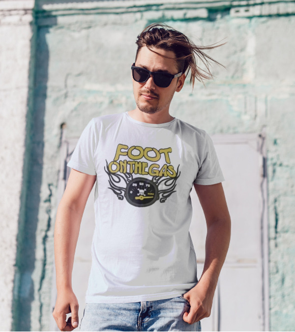 Kenneth Walker Foot On The Gas Speedometer Flame T-Shirt